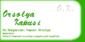 orsolya kapusi business card